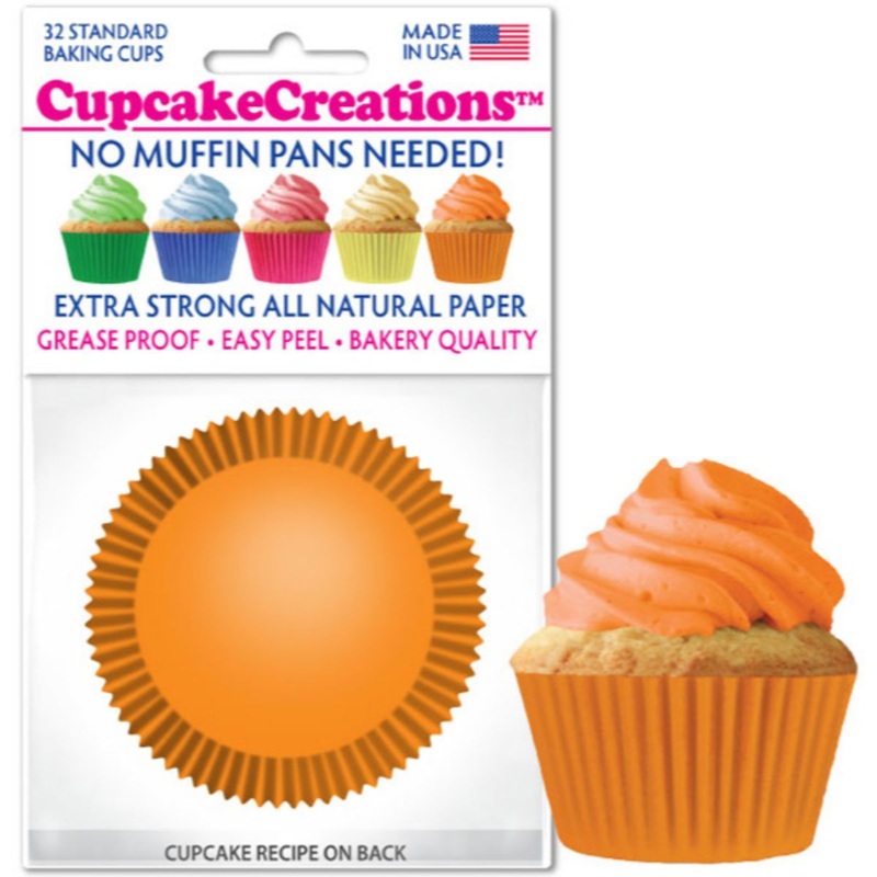 Orange Cupcake Liner, 32 ct.