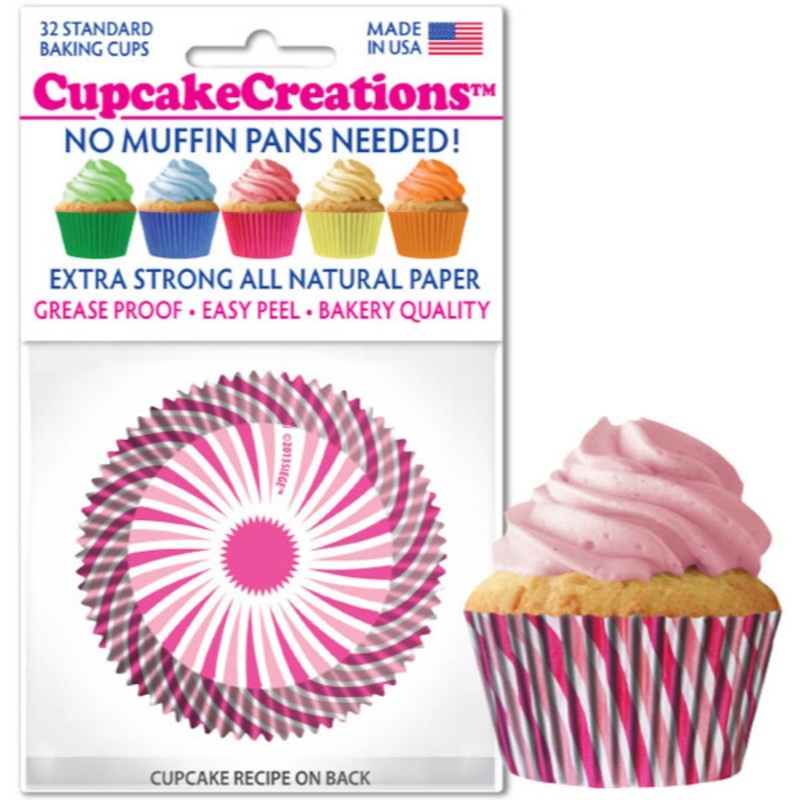 Pink Swirl Cupcake Liner, 32 ct.
