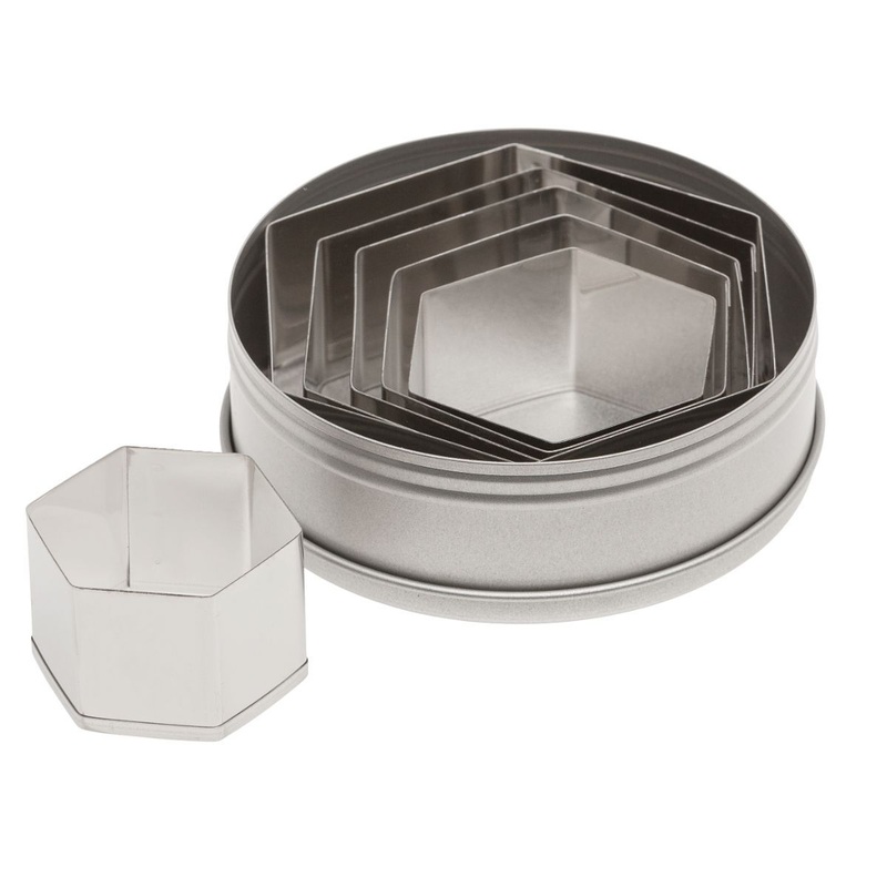 Plain Hexagon Cutter Set 6pc