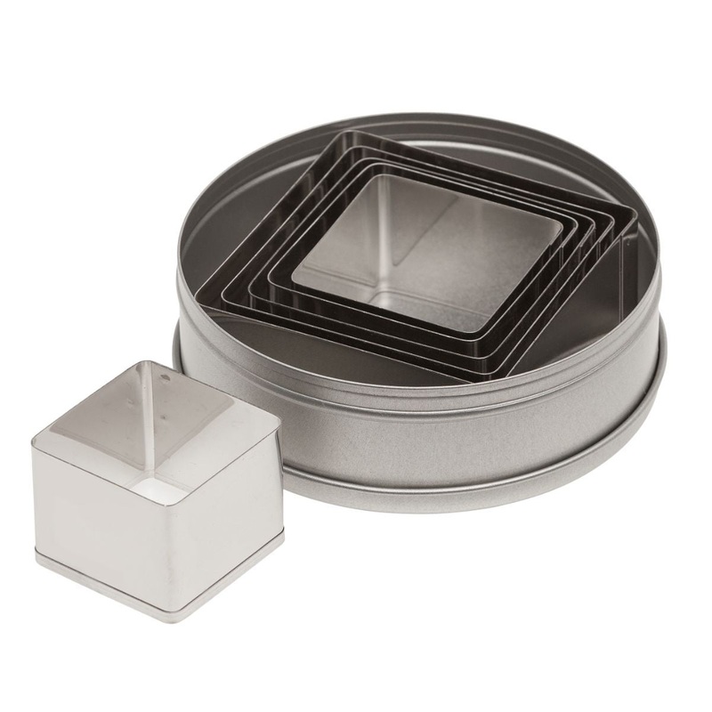 Plain Square Cutter Set 6pc