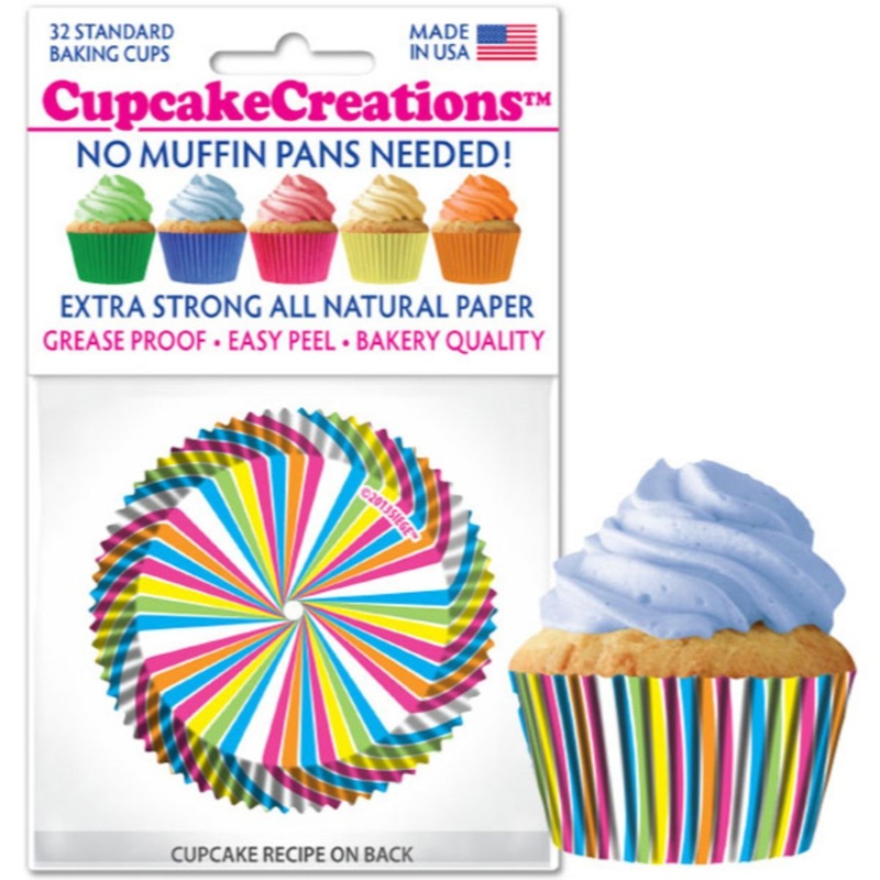 Rainbow Swirl Cupcake Liner, 32 ct.