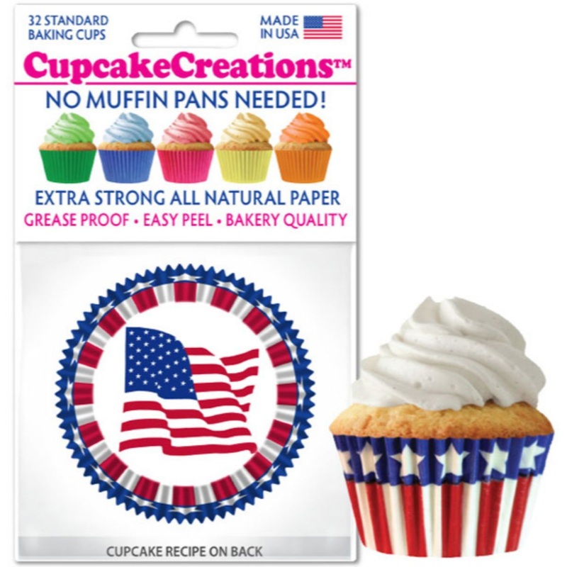Star & Stripes Cupcake Liner, 32 ct.