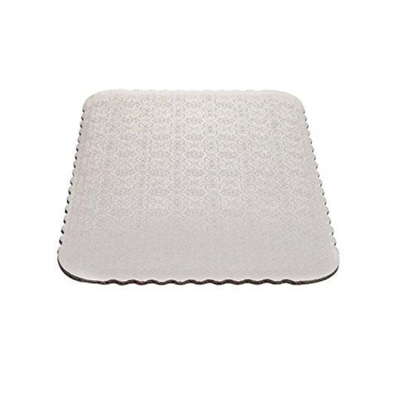 White Scalloped Sheet Cake Boards