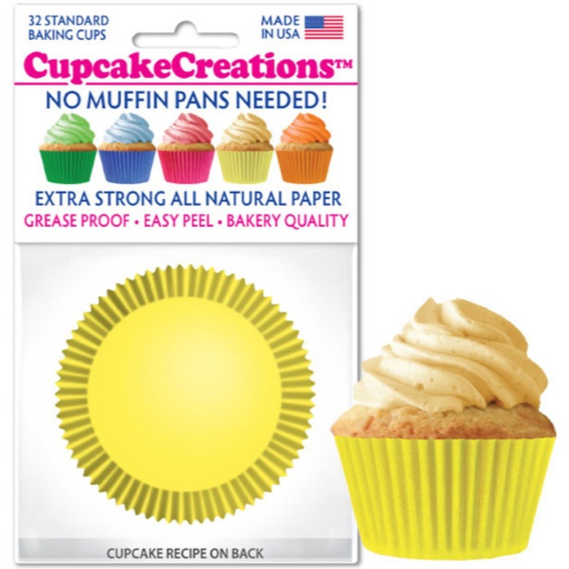 Yellow Cupcake Liner, 32 ct.