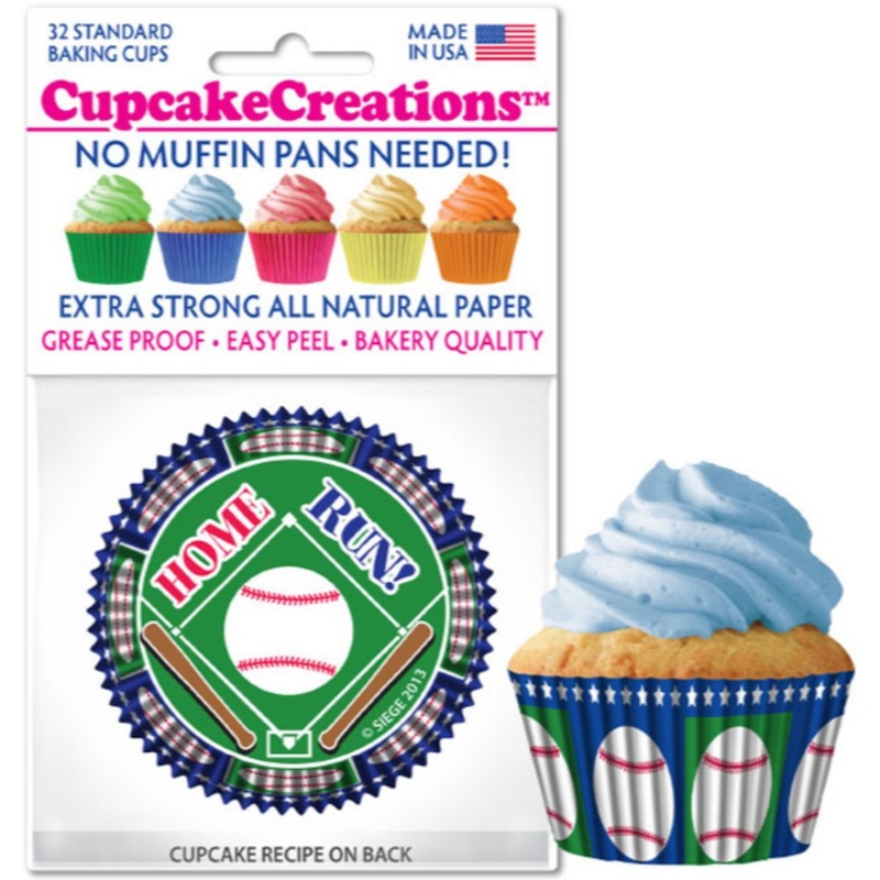 Baseball Cupcake Liner, 32 ct.