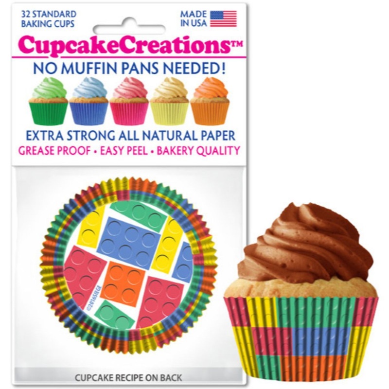 Building Blocks Cupcake Liner, 32 ct.