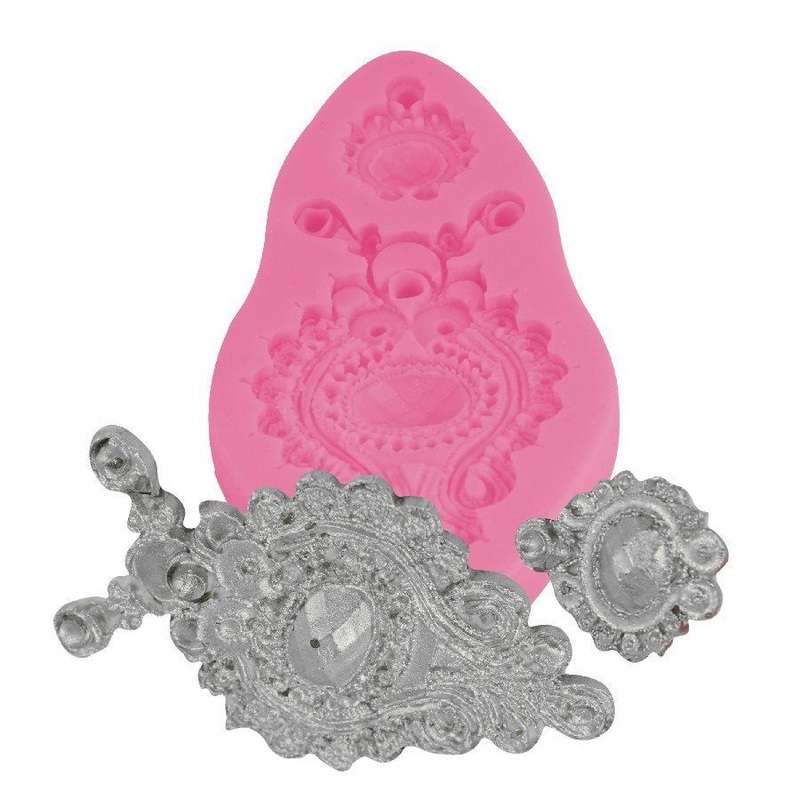 Jeweled Medallion Silicone Mold