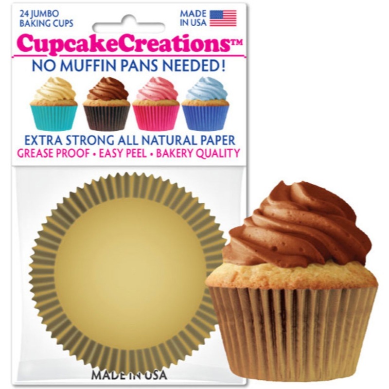 Jumbo Gold Cupcake Liner, 20 ct.