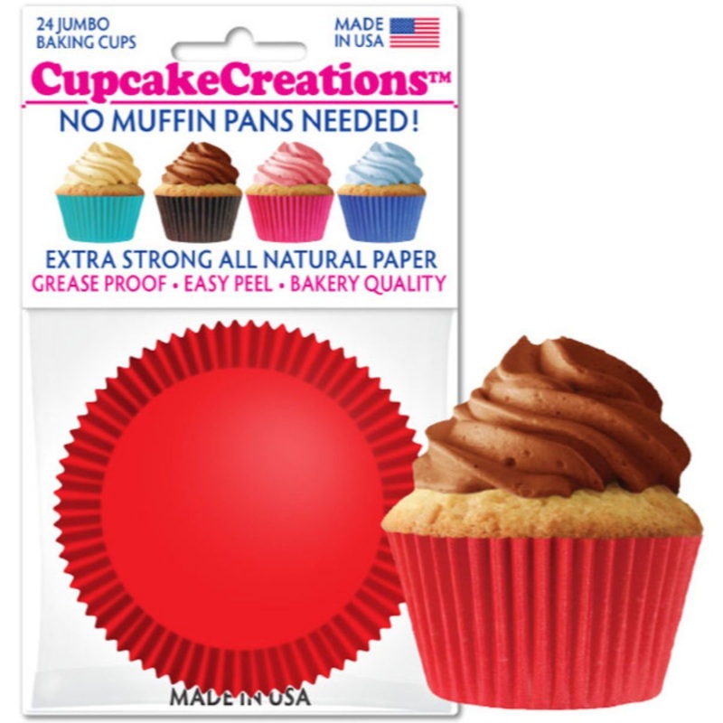 Jumbo Red Cupcake Liner, 20 ct.