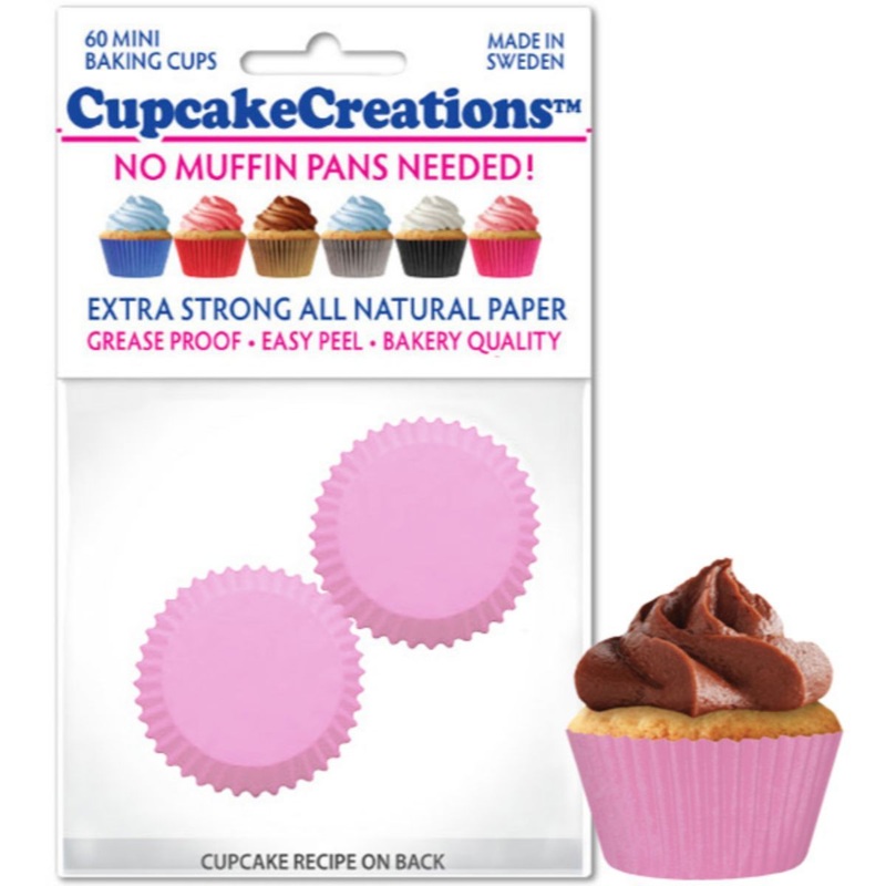 Mini Light Pink Cupcake Liner, 60 ct.