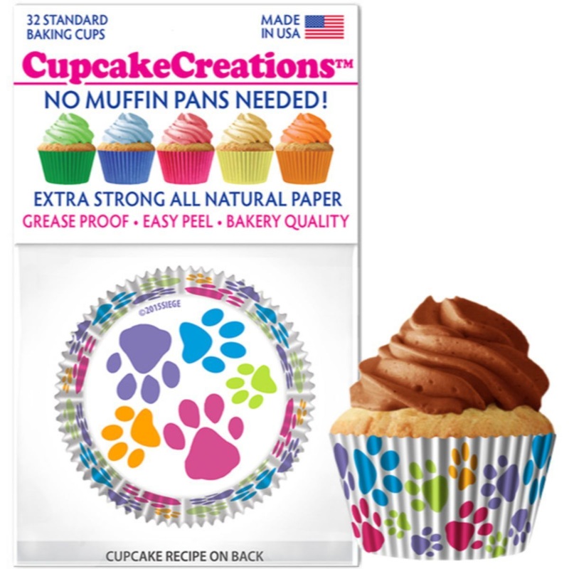 Paw Prints Cupcake Liner, 32 ct.
