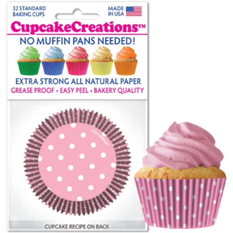 Pink Polka Dots Cupcake Liner, 32 ct.