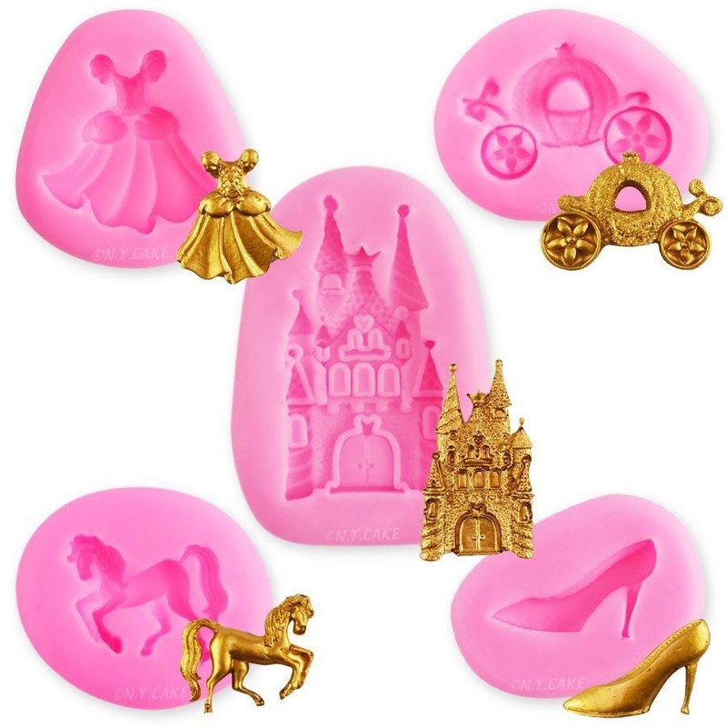 Princess Carriage, Slipper, Castle, Dress, & Horse Silicone Molds