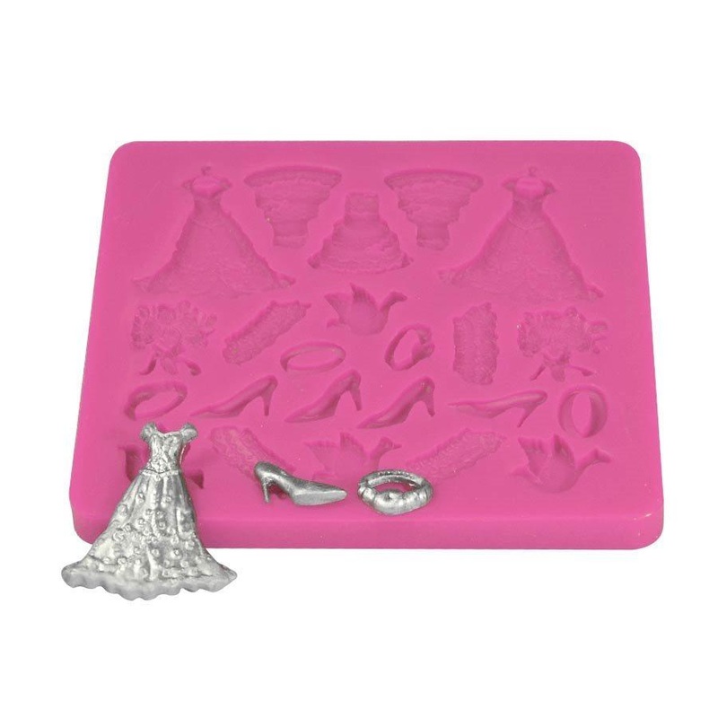 Wedding Dress Fondant Silicone Mold