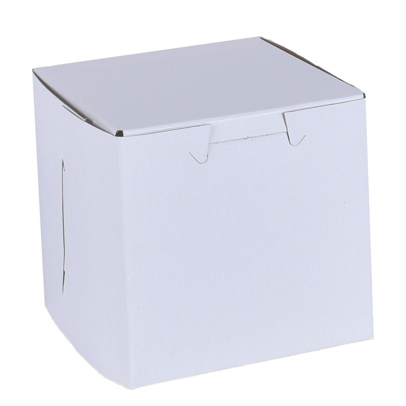 White Cake Boxes - 4x4x4 (Cupcake Box)