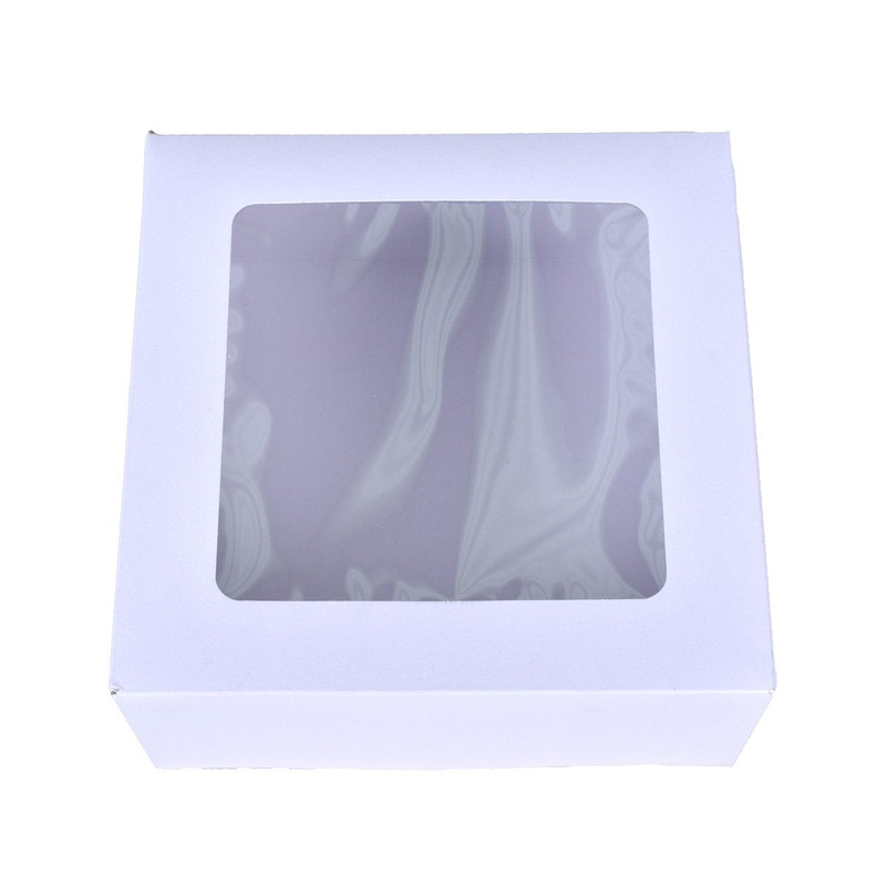 White Window Cake Boxes - 4x4x2.5
