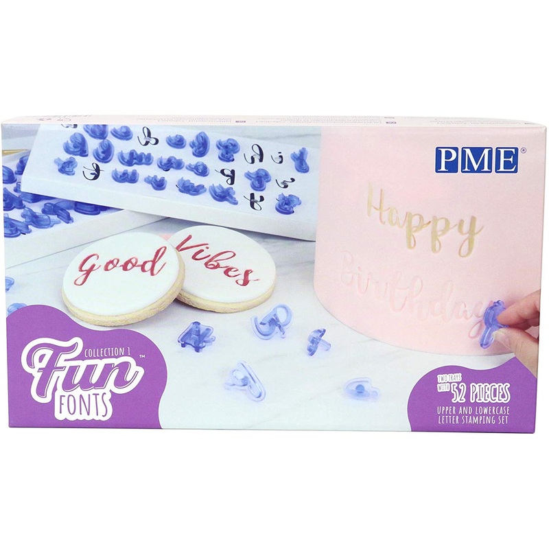 PME Alphabet Upper and Lower Case Fun Fonts, Letter Stamping Set