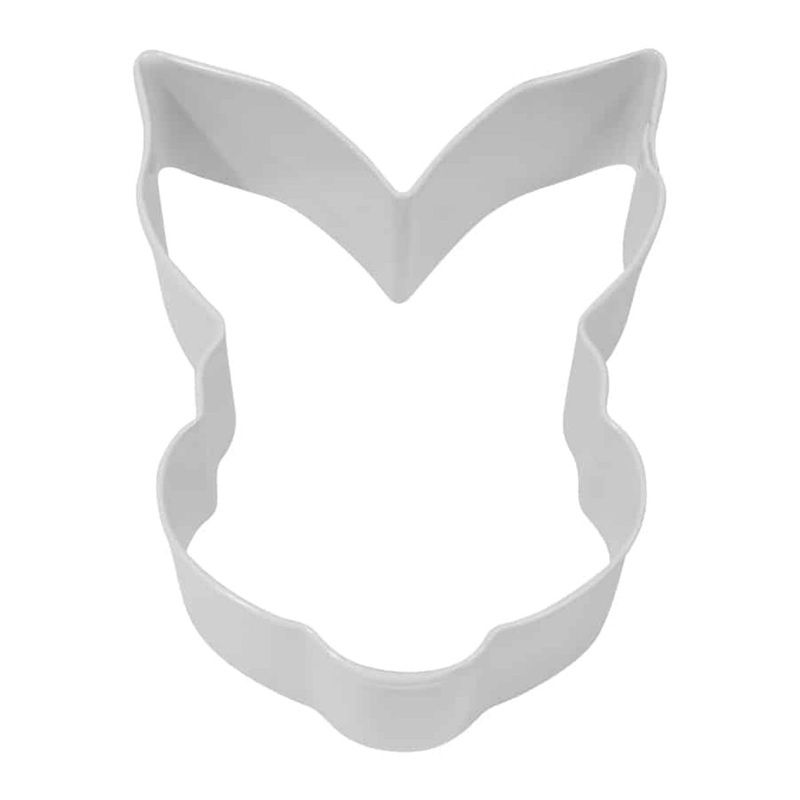 R&M Cookie Cutter Bunny Face White 3.5'
