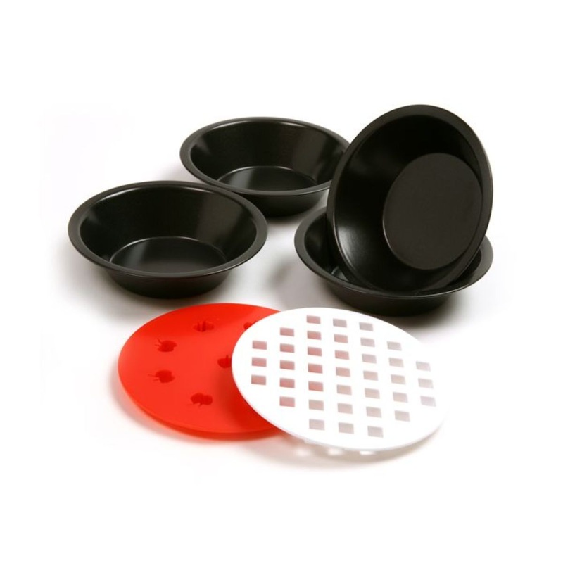 Norpro Mini Pie Pans Set - 4 Pans, 2 Pie Top Cutters