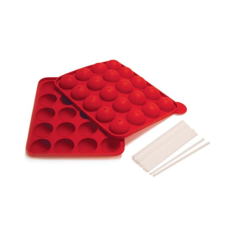Norpro Red Silicone Cake Pop Pan W/20 Sticks
