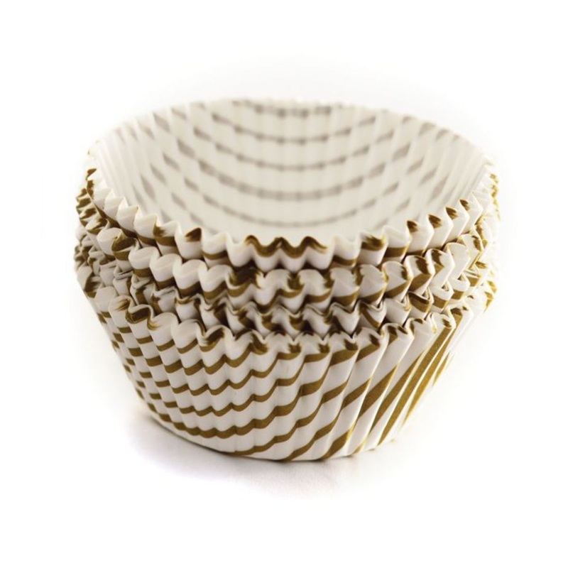 Norpro Standard Size Gold Swirl Baking Cups/Liners 75ct
