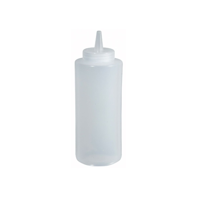 Winco 12oz Squeeze Bottle, Clear