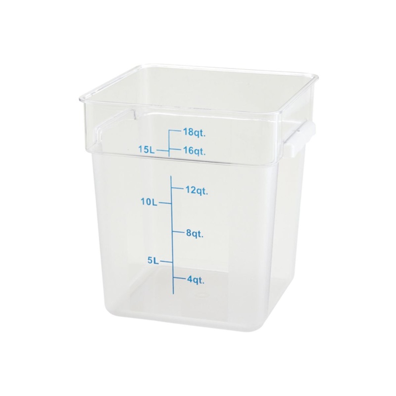Winco 18 Qt Square Storage Container