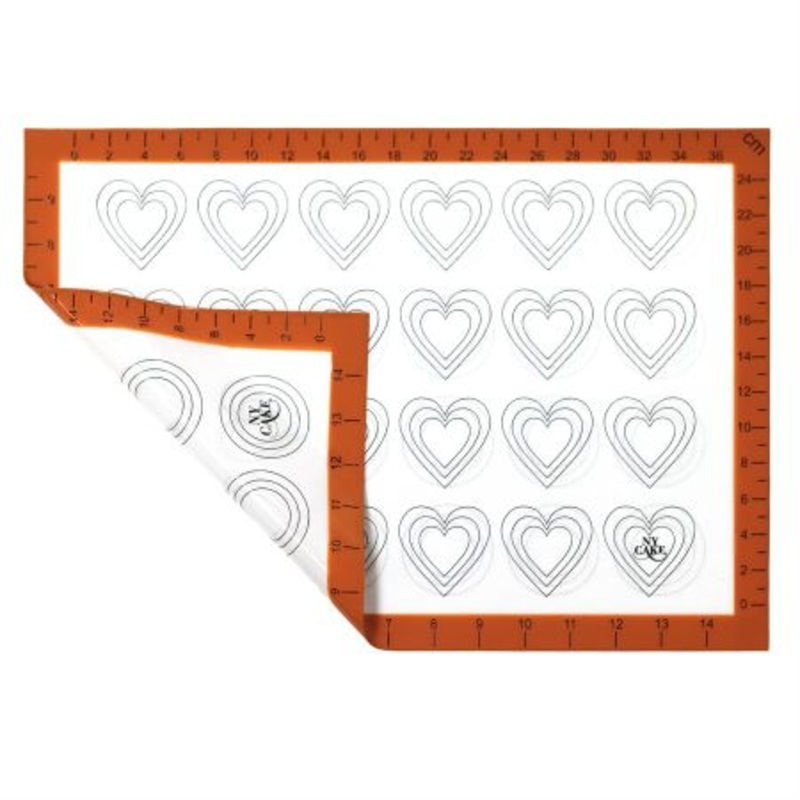 NY Cake Silicone Heart/Round Shape Macaron Mat Half Sheet