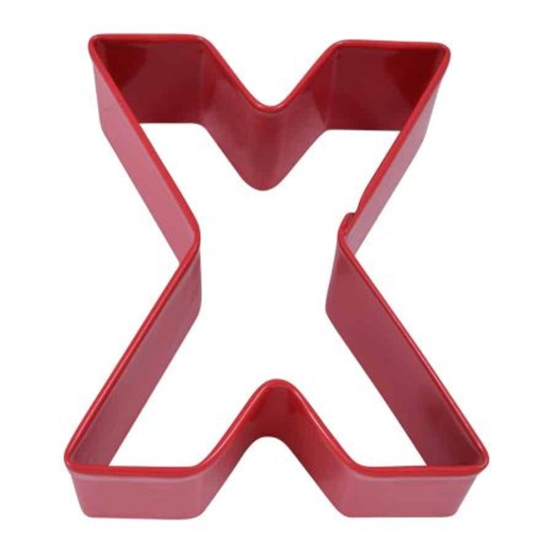 R&M Cookie Cutter Letter X 2.75' Red