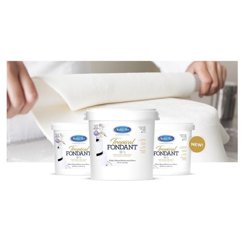 Satin Ice Tropical Fondant - White 2lb or 10lb
