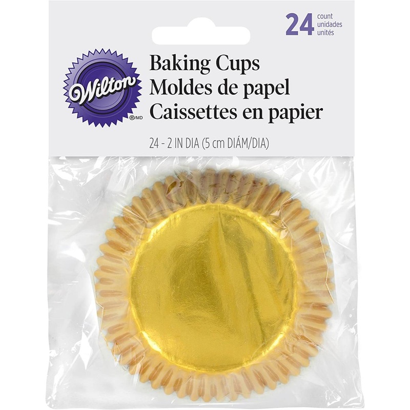 Wilton Baking Cups Gold Foil 24ct