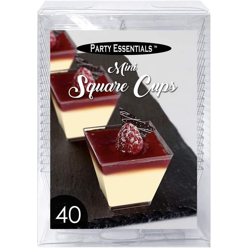 2oz Mini Square Cups 40ct Party Essentials
