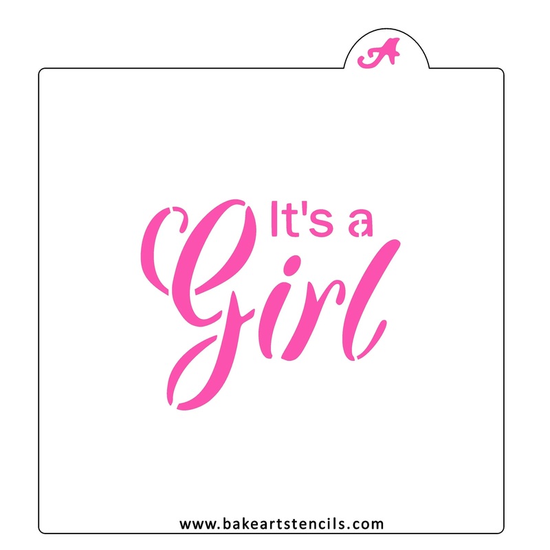 It's A Girl Cookie Stencil/Cutter