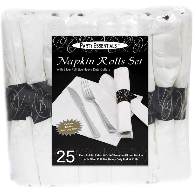 Napkin Roll Set 25ct Party Essentials