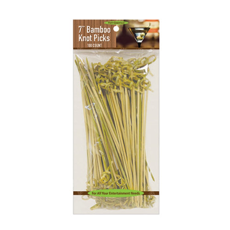 PartyE 7' Bamboo Knot Picks - 100ct