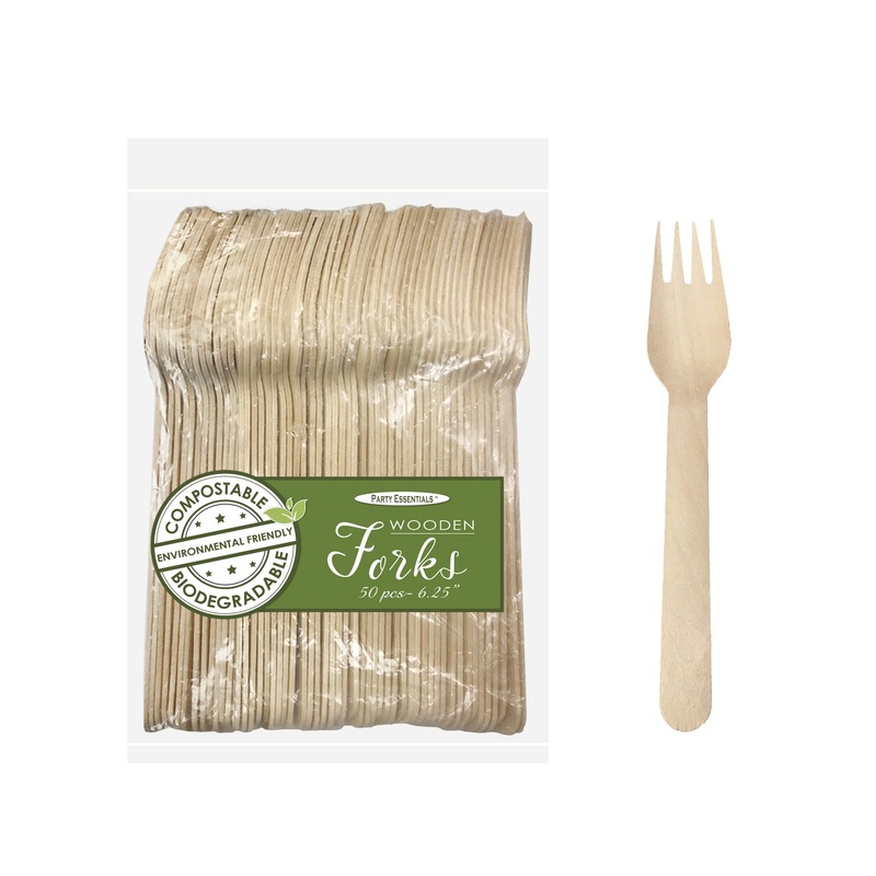PartyE Wooden Fork - 20pk CS