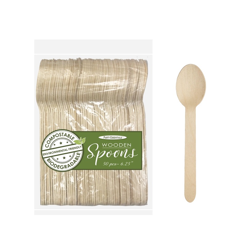 PartyE Wooden Spoons - 50ct