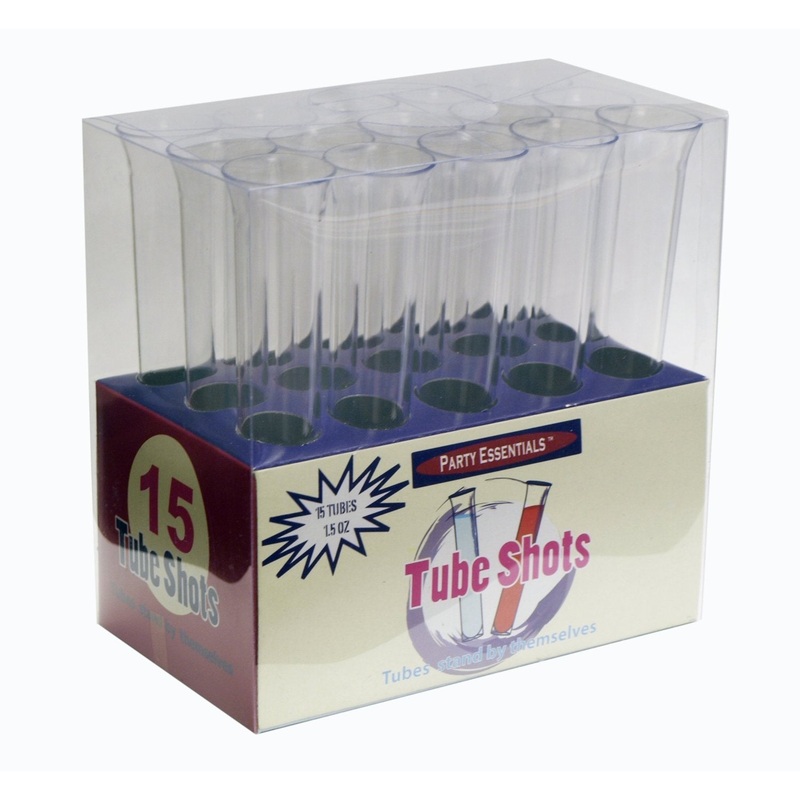 1.5oz Tube Shots 15ct Party Essentials
