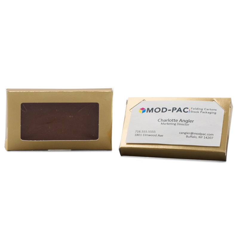 11G - 2 5/16 x 7/16 x 3 7/8 Gold Foil Favor Box