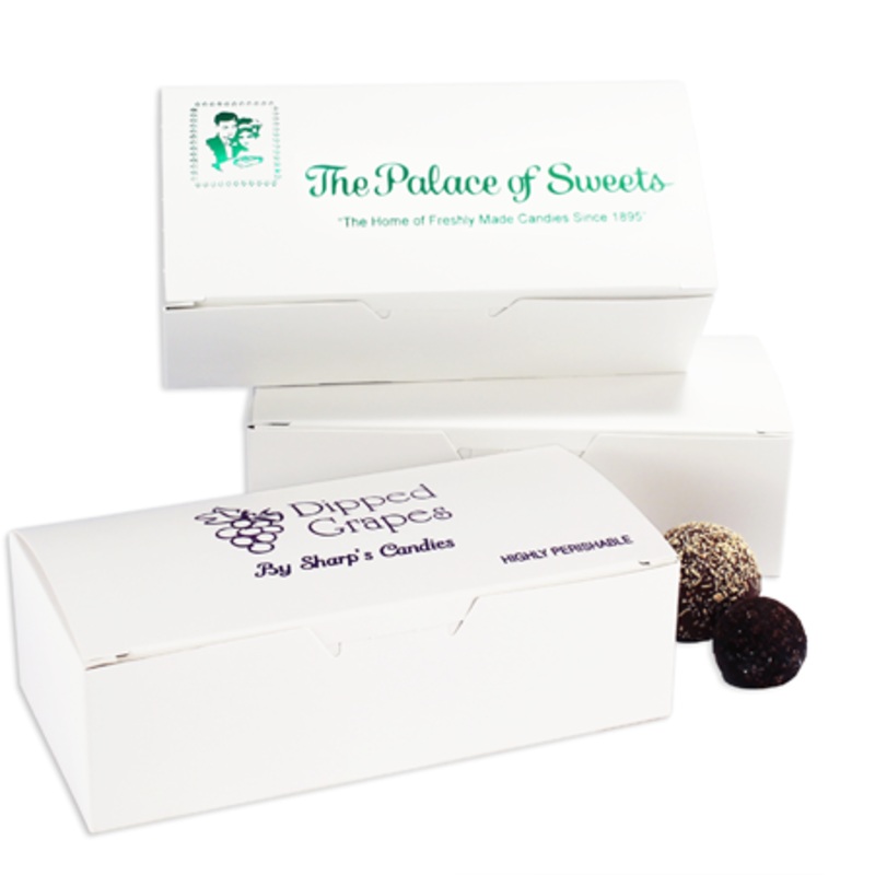 28W - 7 x 3 3/8 x 2 White Candy & Fudge Boxes- 1 lb