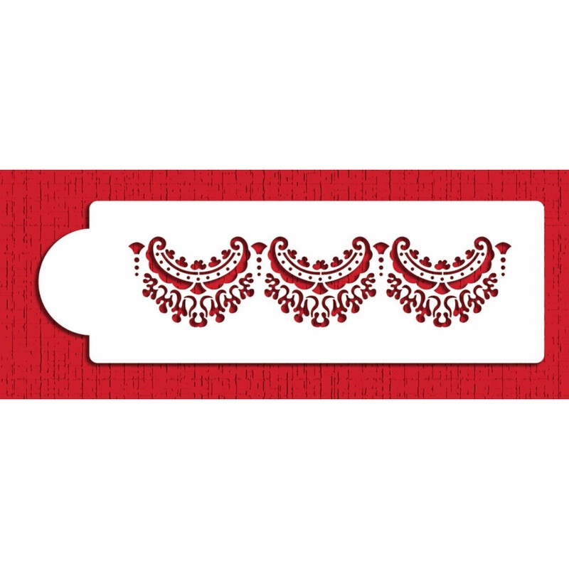 Alencon Lace Top Tier Cake Stencil