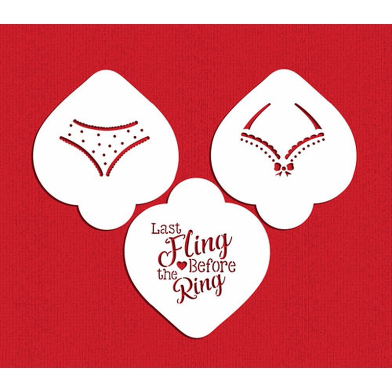 Bachelorette Cookie Stencil