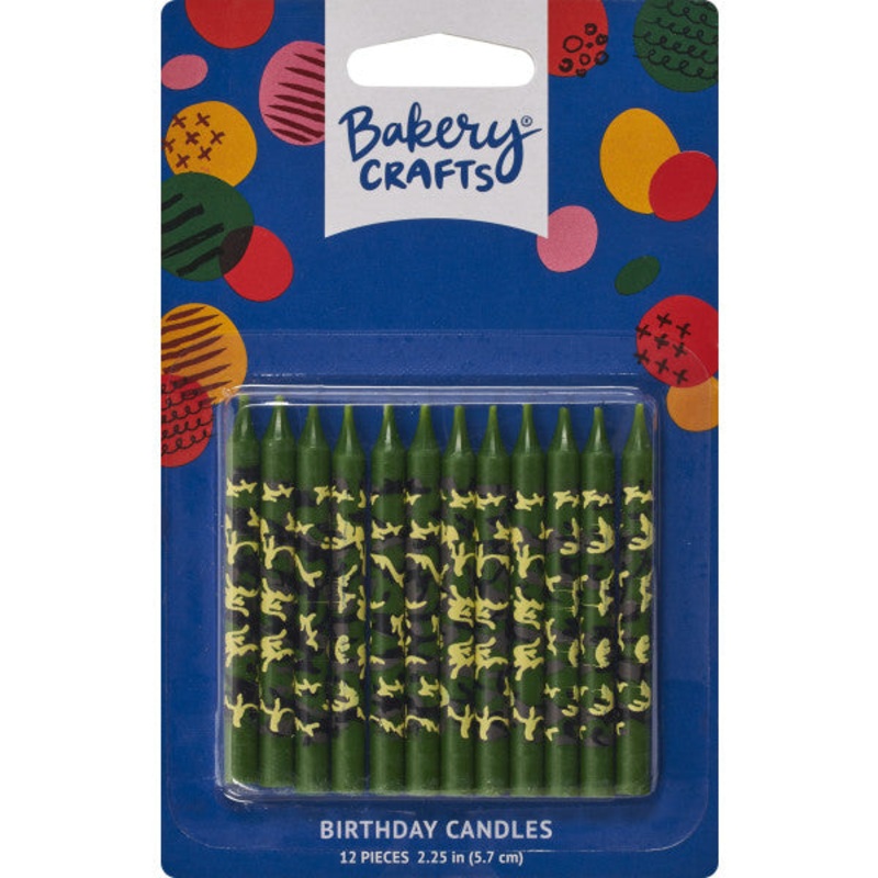 Camo Green Print Traditional Candles