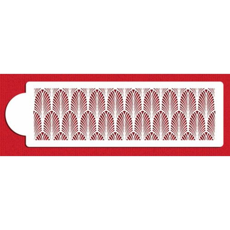 Great Gatsby Fan Cake Stencil