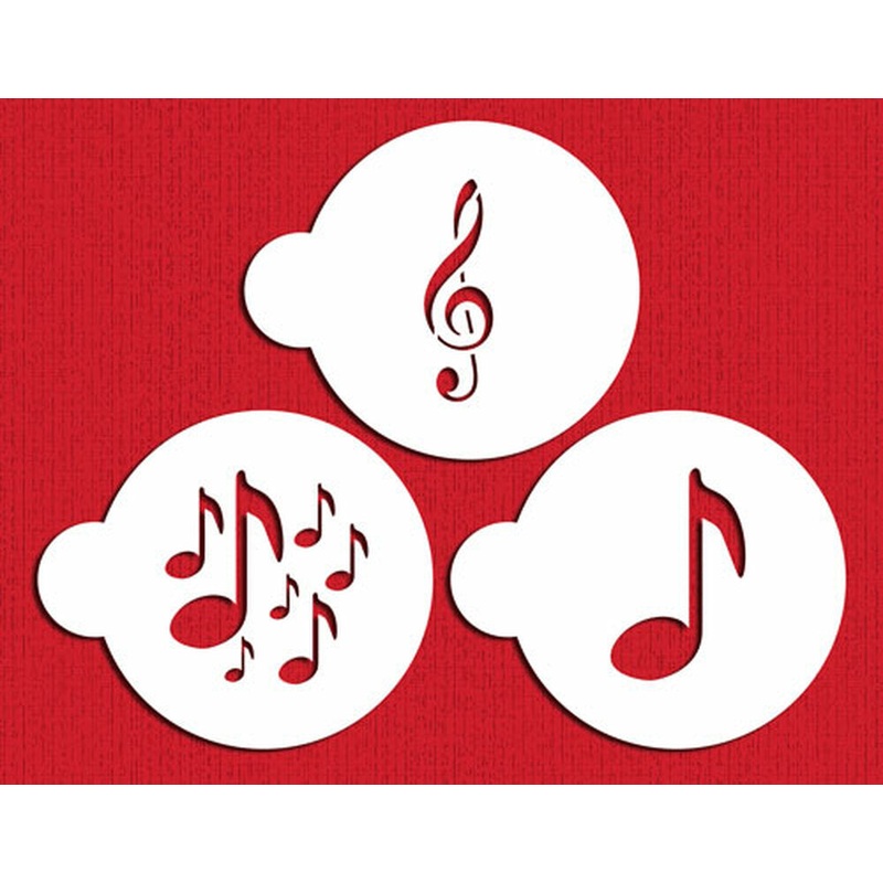 Musical Notes Cookie Stencil