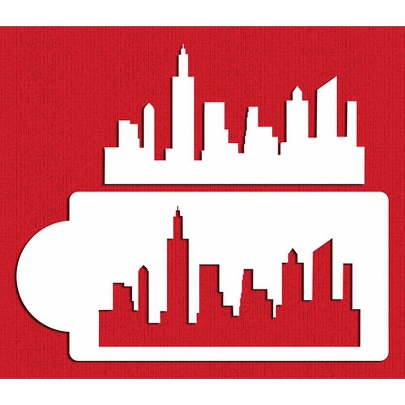New York Skyline Cake Stencil