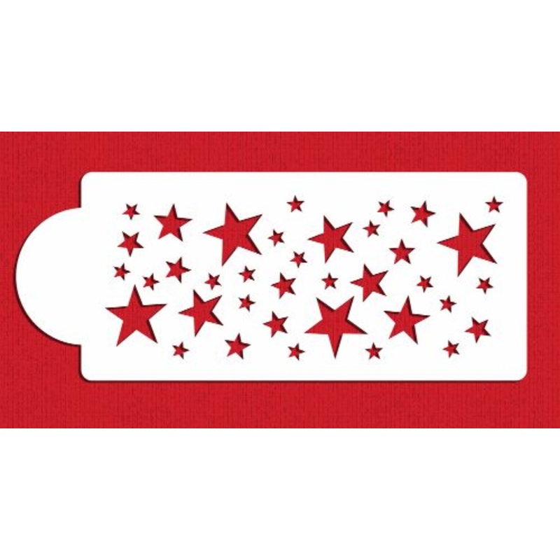 Scattered Stars Cake Stencil