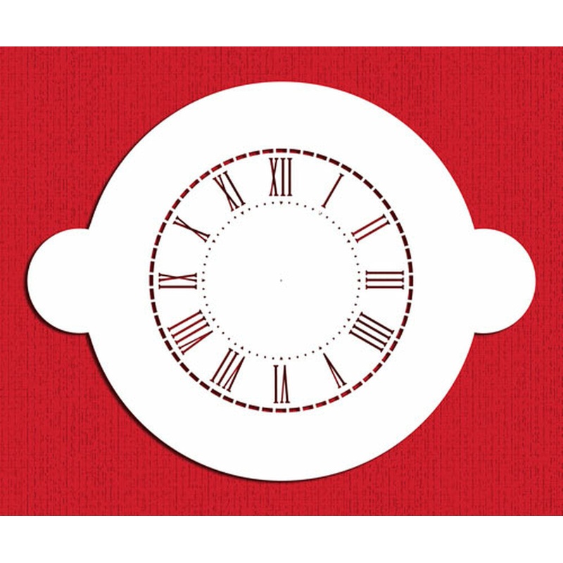 Small Clock Cake Stencil