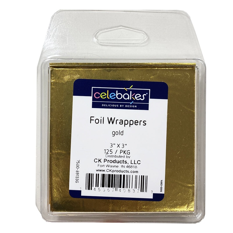3'X3' Foil Wrappers Gold