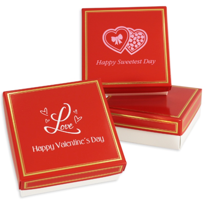 35RGC - 5 3/4 x 5 3/4 x 1 1/8 Red with Gold Border 8 oz. Square Covers